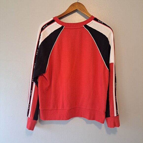Pink Victoria Secret Cotton Crew Neck Red Logo Pull Over Sweater Size Small - Picture 3 of 9